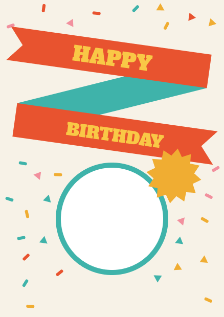 Card template: Birthday Ribbon