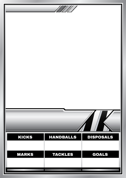 Card template: Black & White Footy Card