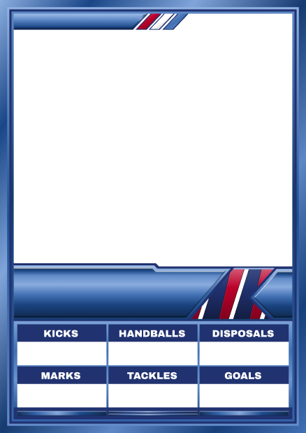 Card template: Blue & Red Footy Card