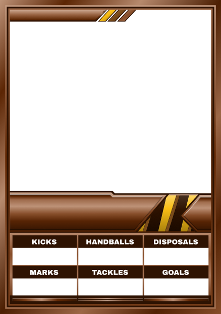 Card template: Brown & Gold Footy Card