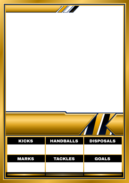 Card template: Gold & Blue Footy Card