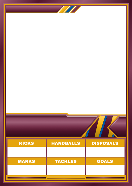 Card template: Maroon & Gold Footy Card