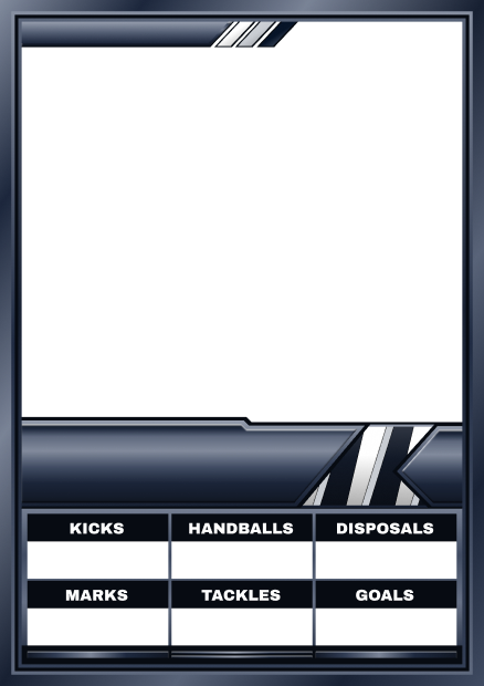 Card template: Navy Blue Footy Card