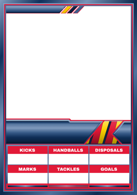 Card template: Navy, Red & Gold Footy Card