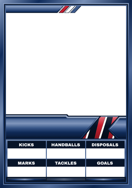 Card template: Navy & Red Footy Card