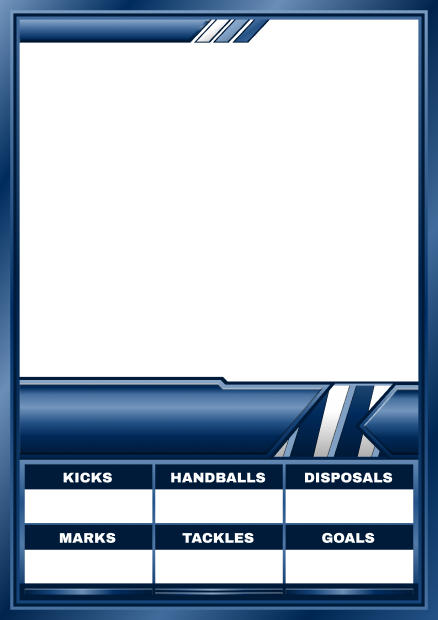 Card template: Navy & White Footy Card