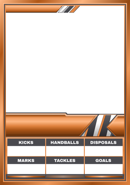 Card template: Orange Footy Card