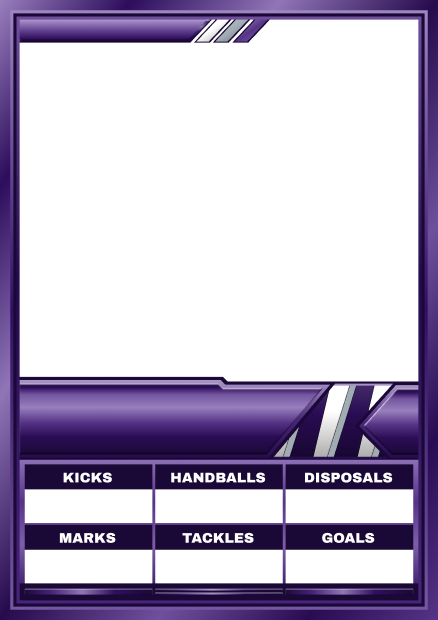 Card template: Purple Footy Card