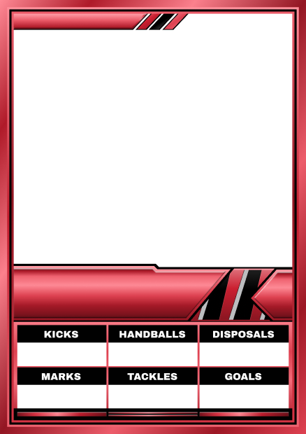 Card template: Red & Black Footy Card