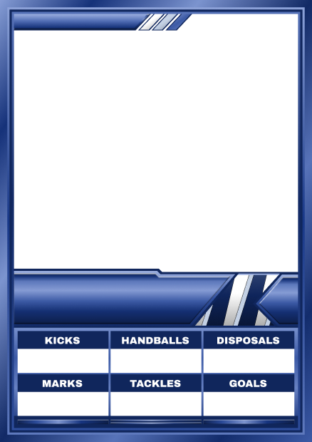 Card template: Royal Blue Footy Card