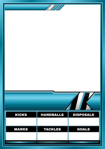 Card template: Teal Footy Card