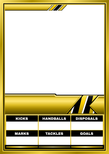 Card template: Yellow & Black Footy Card