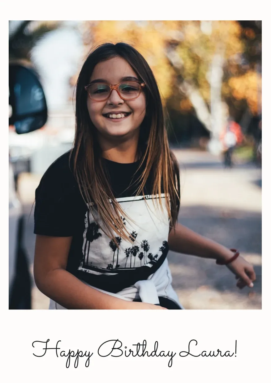 Example card: Polaroid Frame